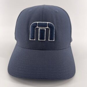 Travis Mathew‎ Flexfit Hat Navy Blue Embroidered Logo Baseball Cap